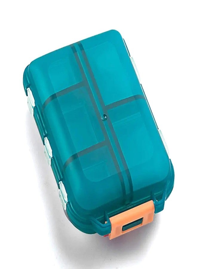 SORATH Double Layer Pill Organizer 10 Compartments Portable Mini Travel Pills Box Medicine Carry Box Seal Storage Container Holder for Outdoor Camping Home Travel (Pack of 2) - Image 2
